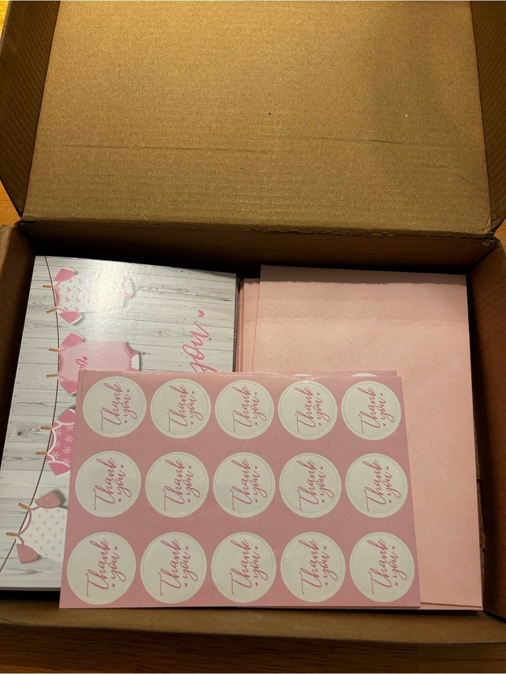 Baby shower thank you cards
